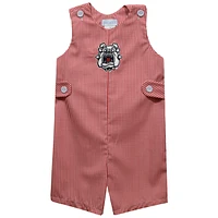 Infant Vive La Fete Red Fresno State Bulldogs Gingham Jon Romper