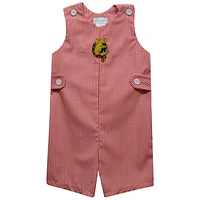 Infant Vive La Fete Crimson Ferris State Bulldogs Gingham Jon Romper