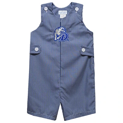 Infant Vive La Fete Blue Drake Bulldogs Gingham Jon Romper