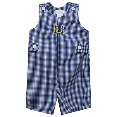 Infant Vive La Fete Navy Drexel Dragons Gingham Jon Romper