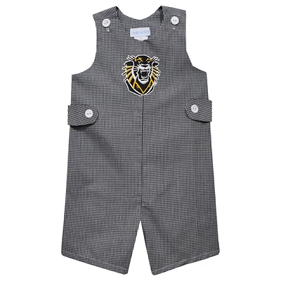 Infant Vive La Fete Black Fort Hays State Tigers Gingham Jon Romper