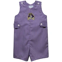 Infant Vive La Fete Purple ECU Pirates Gingham Jon Romper