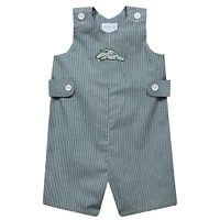 Infant Vive La Fete Green Eastern New Mexico Greyhounds Gingham Jon Romper