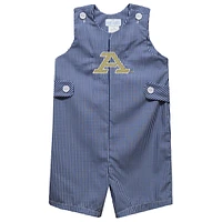 Infant Vive La Fete Navy Akron Zips Gingham Jon Romper