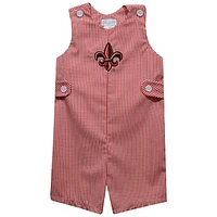 Infant Vive La Fete Cardinal Louisiana Ragin' Cajuns Gingham Jon Romper