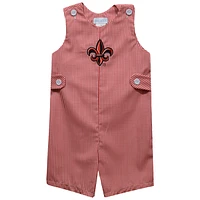 Infant Vive La Fete Cardinal Louisiana Ragin' Cajuns Gingham Jon Romper