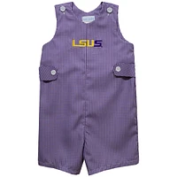 Infant Vive La Fete Purple LSU Shreveport Pilots Gingham Jon Romper
