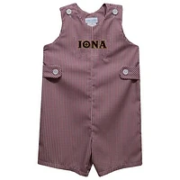 Infant Vive La Fete Maroon Iona University Gaels Gingham Jon Romper
