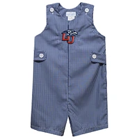 Infant Vive La Fete Navy Liberty Flames Gingham Jon Romper