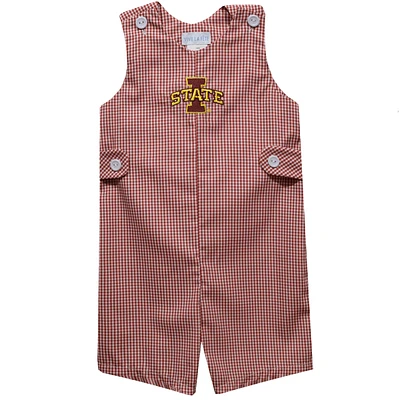 Infant Vive La Fete Cardinal Iowa State Cyclones Gingham Jon Romper