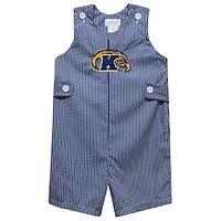Infant Vive La Fete Navy Kent State Golden Flashes Gingham Jon Romper