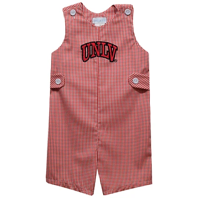 Infant Vive La Fete Scarlet UNLV Rebels Gingham Jon Romper