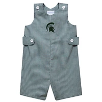 Infant Vive La Fete Green Michigan State Spartans Gingham Jon Romper