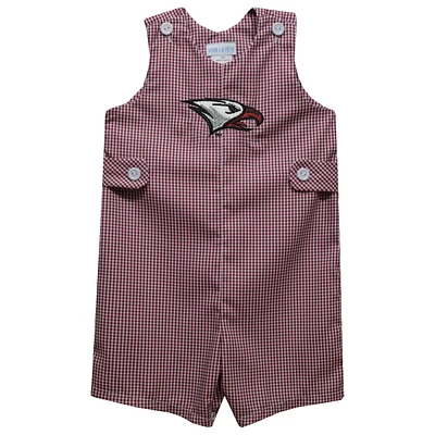 Infant Vive La Fete Maroon North Carolina Central Eagles Gingham Jon Romper