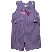 Infant Vive La Fete Purple Northwestern State Demons Gingham Jon Romper
