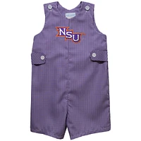 Infant Vive La Fete Purple Northwestern State Demons Gingham Jon Romper