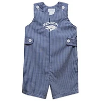 Infant Vive La Fete Navy Nevada Wolf Pack Gingham Jon Romper