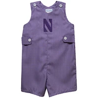 Infant Vive La Fete Purple Northwestern Wildcats Gingham Jon Romper