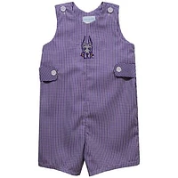 Infant Vive La Fete Purple UAlbany Great Danes Gingham Jon Romper
