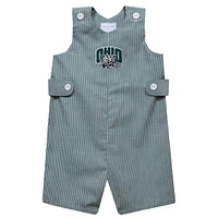 Infant Vive La Fete Green Ohio Bobcats Gingham Jon Romper