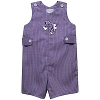 Infant Vive La Fete Purple Stephen F Austin Lumberjacks Gingham Jon Romper