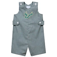 Infant Vive La Fete Green South Florida Bulls Gingham Jon Romper