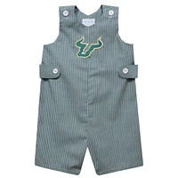Infant Vive La Fete Green South Florida Bulls Gingham Jon Romper