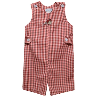Infant Vive La Fete Red Sacred Heart Pioneers Gingham Jon Romper