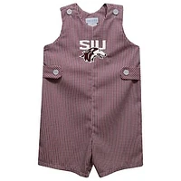 Infant Vive La Fete Maroon Southern Illinois Salukis Gingham Jon Romper