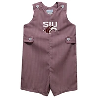 Infant Vive La Fete Maroon Southern Illinois Salukis Gingham Jon Romper