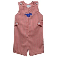 Infant Vive La Fete Red SMU Mustangs Gingham Jon Romper