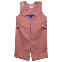 Infant Vive La Fete Red SMU Mustangs Gingham Jon Romper