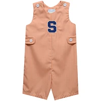 Infant Vive La Fete Orange Syracuse Gingham Jon Romper