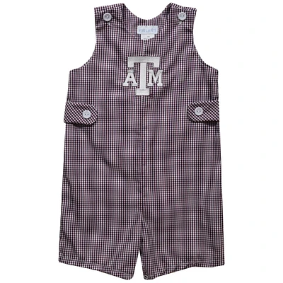 Infant Vive La Fete Maroon Texas A&M Aggies Gingham Jon Romper