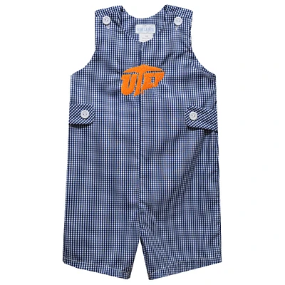 Infant Vive La Fete Navy UTEP Miners Gingham Jon Romper