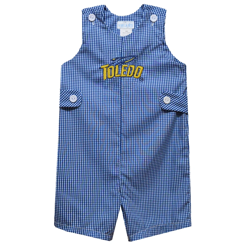 Infant Vive La Fete Blue Toledo Rockets Gingham Jon Romper