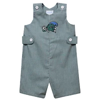 Infant Vive La Fete Green Tulane Wave Gingham Jon Romper
