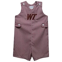 Infant Vive La Fete Maroon West Texas A&M Buffaloes Gingham Jon Romper