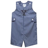 Infant Vive La Fete Navy Yale Bulldogs Gingham Jon Romper