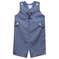 Infant Vive La Fete Navy Yale Bulldogs Gingham Jon Romper