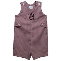 Toddler Vive La Fete Maroon Alabama A&M Bulldogs Gingham Jon Romper