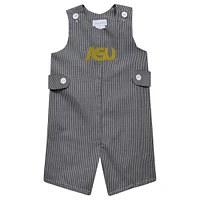 Toddler Vive La Fete Black Alabama State Hornets Gingham Jon Jon Romper