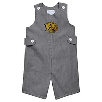 Toddler Vive La Fete Black Arkansas Pine Bluff Golden Lions Gingham Jon Jon Romper