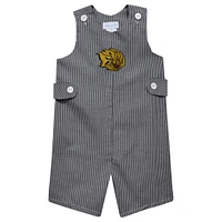 Toddler Vive La Fete Black Arkansas Pine Bluff Golden Lions Gingham Jon Jon Romper