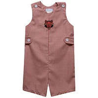 Toddler Vive La Fete Scarlet Arkansas State Red Wolves Gingham Jon Romper