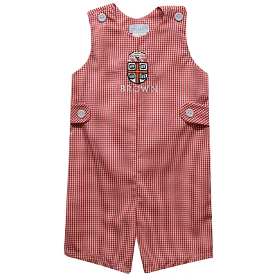 Toddler Vive La Fete Cardinal Brown Bears Gingham Jon Romper