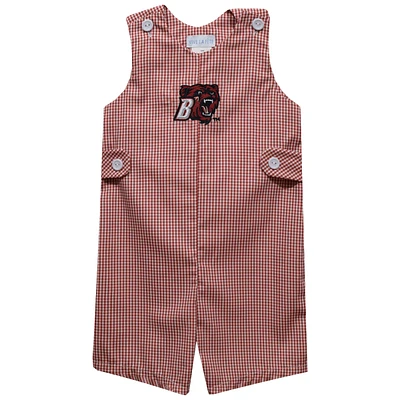 Toddler Vive La Fete Red Bridgewater State Bears Gingham Jon Romper