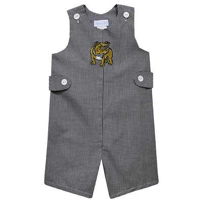 Toddler Vive La Fete Black Bryant Bulldogs Gingham Jon Jon Romper