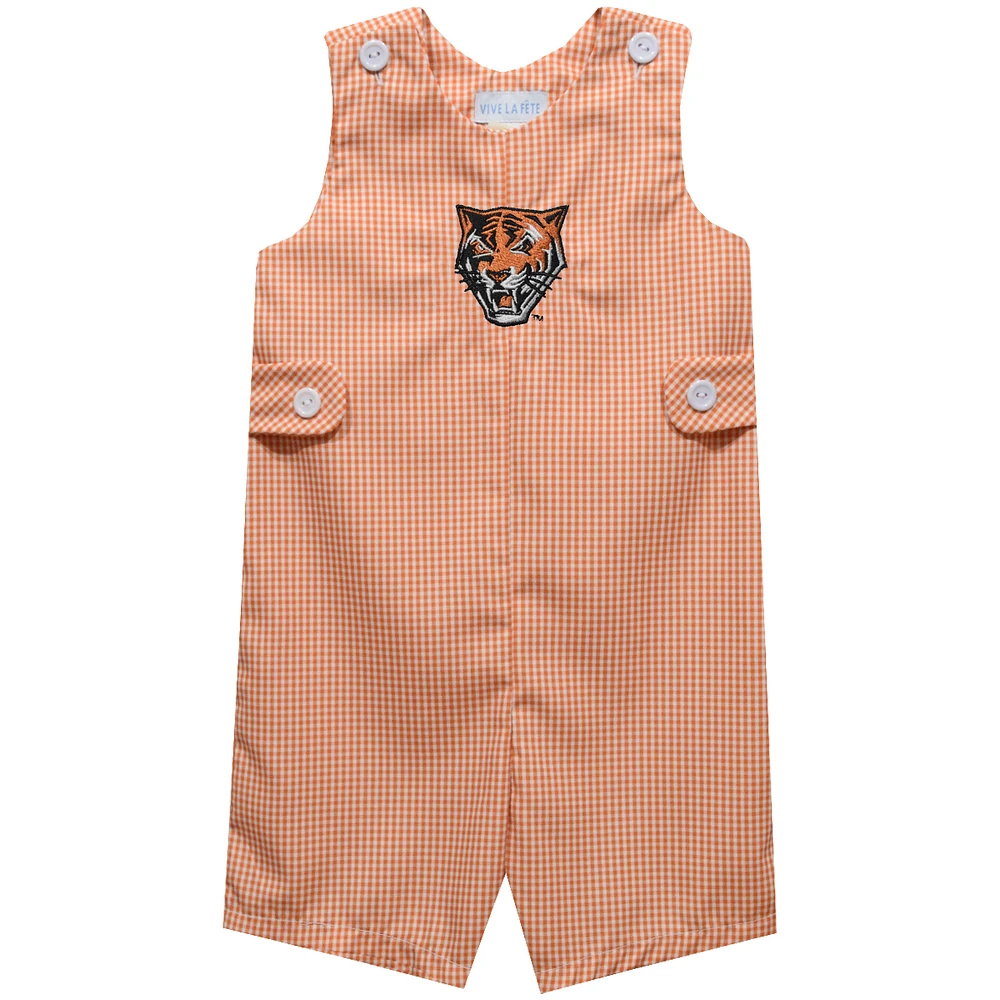 Toddler Vive La Fete Orange Buffalo State Bengals Gingham Jon Romper