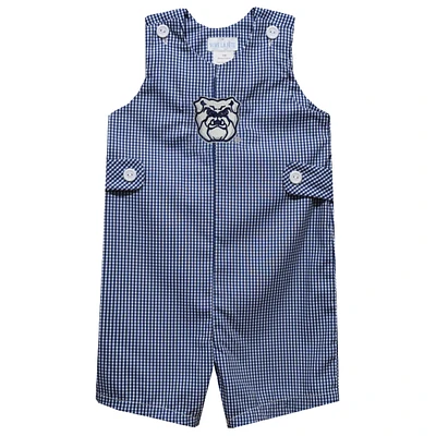 Toddler Vive La Fete Navy Butler Bulldogs Gingham Jon Romper